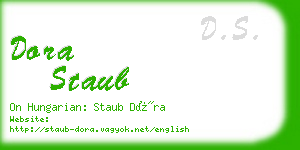 dora staub business card